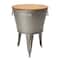 Glitzhome® 26" Galvanized Beverage Tub Accent Table